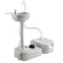 Portable Camping Wash Basin Sink Stand Water Tank Bathroom 43L